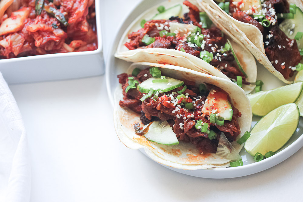 Make the best tacos of your life with these Korean pork tacos!