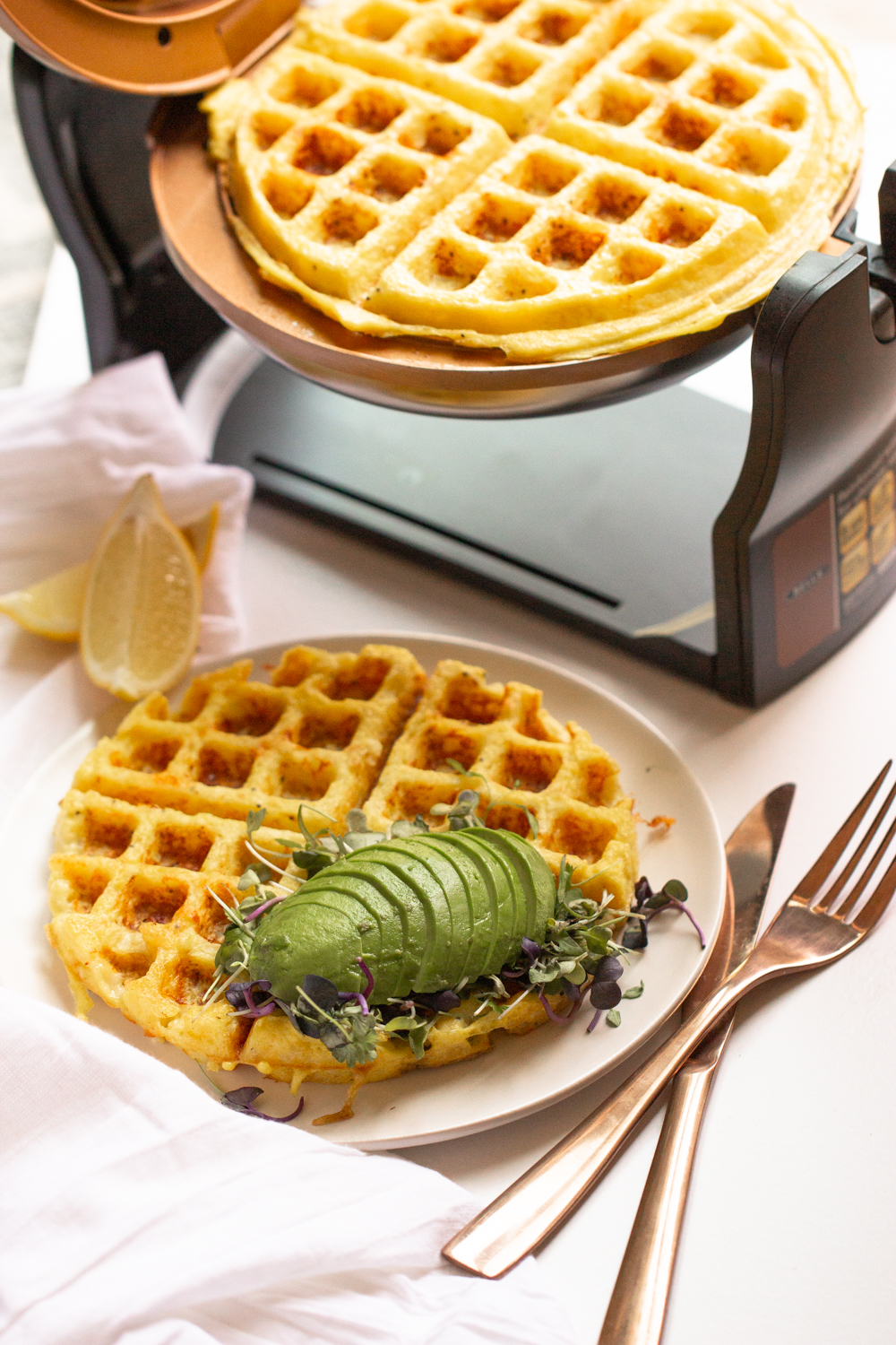 Cauliflower Waffle Ketchup with Linda