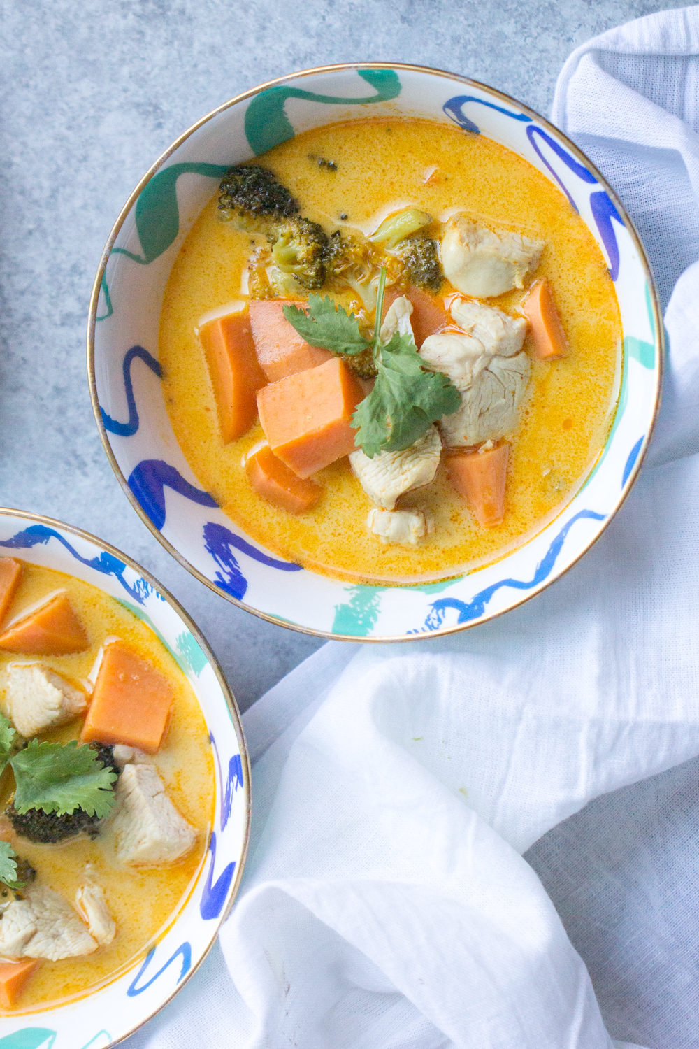 Sweet Potato Thai Curry Soup. Thai curry paste is a great condiment to keep in your pantry or refrigerator. Just a spoonful adds layers of flavor-sweet, salty, tangy, spicy-to a dish.