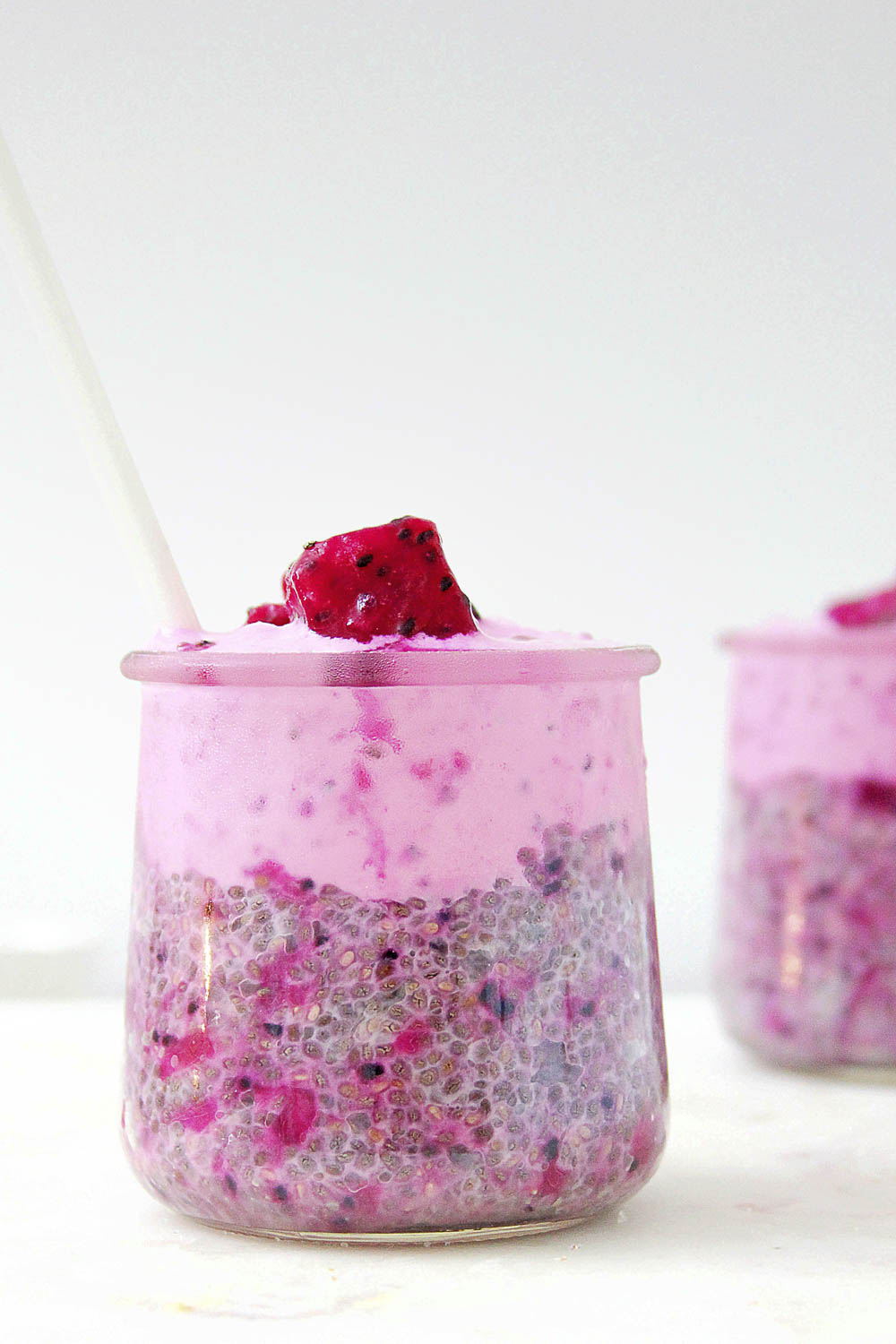 Healthy, wholesome, filling, and nutritious. This dragon fruit chia pudding is the perfect treat you can make ahead and keep on hand when you're in a hurry in the morning, or when you need a great healthy snack. It's a high fiber energizing superfood & the perfect start of the day!