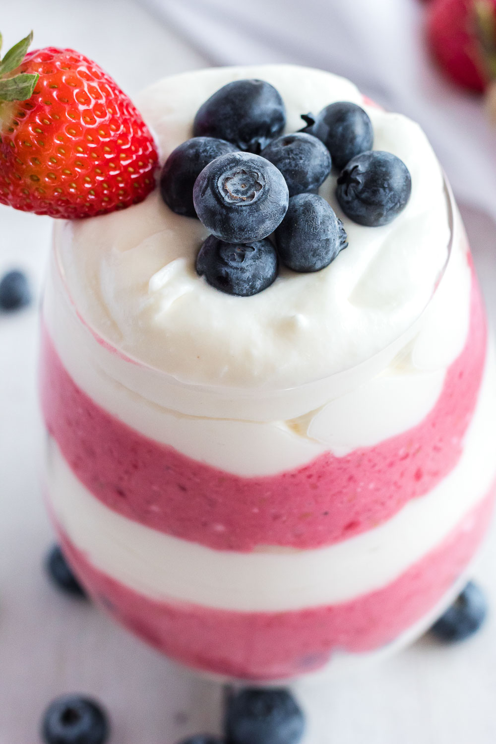 Keto Berry Cheesecake Salad. A cool and refreshing low carb and keto lemon berry fluff that is perfect for summer!