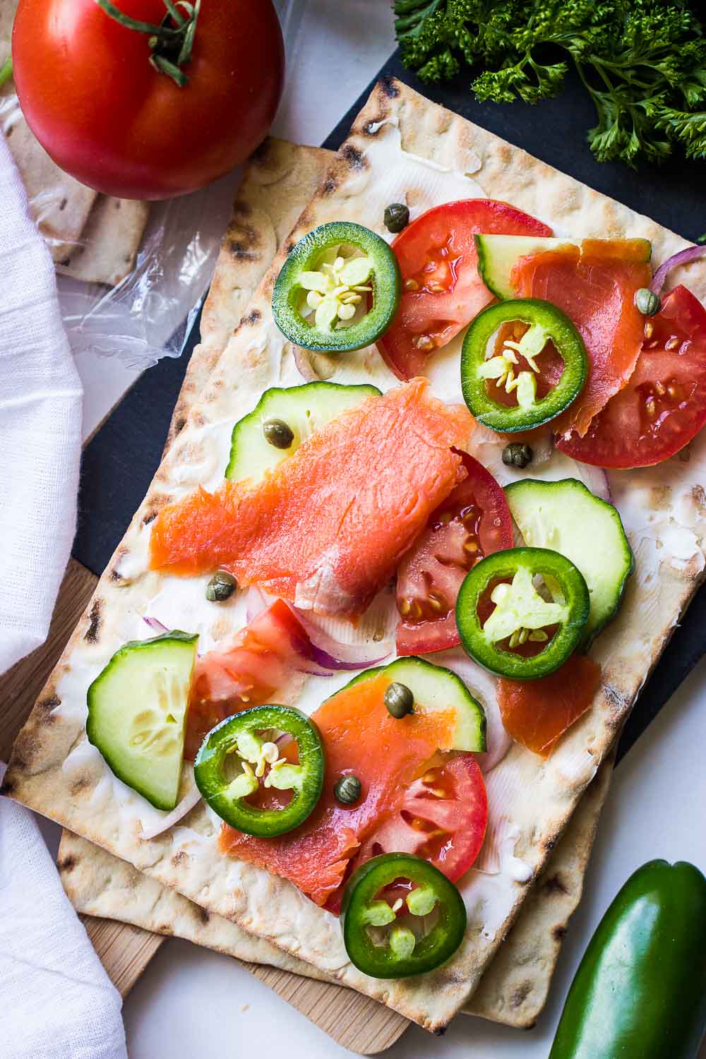 Mediterranean Mezza platter. This is the absolute healthy Mezza platter that comes with hummus, tabbouleh, roasted vegetables, lavash and so much more.