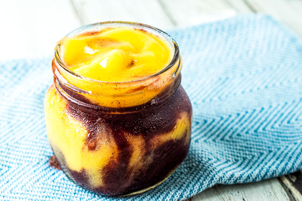 Blueberry Peach Smoothie or Blueberry Peach Slushies. No matter how you call this, it is a perfect way to beat the summer heat! This delicious blueberry and peach smoothie is a pretty, refreshing and energizing way to start the day!