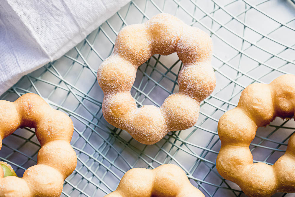 Mochi Donut. These are super delicious and highly addictive! For those of you yet to be introduced to mochi, allow me to lead you to this new journey that will make your taste buds dance.