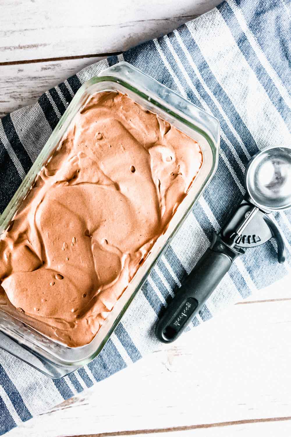 3-Ingredient No Churn Chocolate Ice Cream Recipe. Quick and Easy Chocolate Ice Cream Recipe with 3 ingredients, no-churn and no ice cream maker needed! It's a super easy recipe, super creamy, and chocolatey.