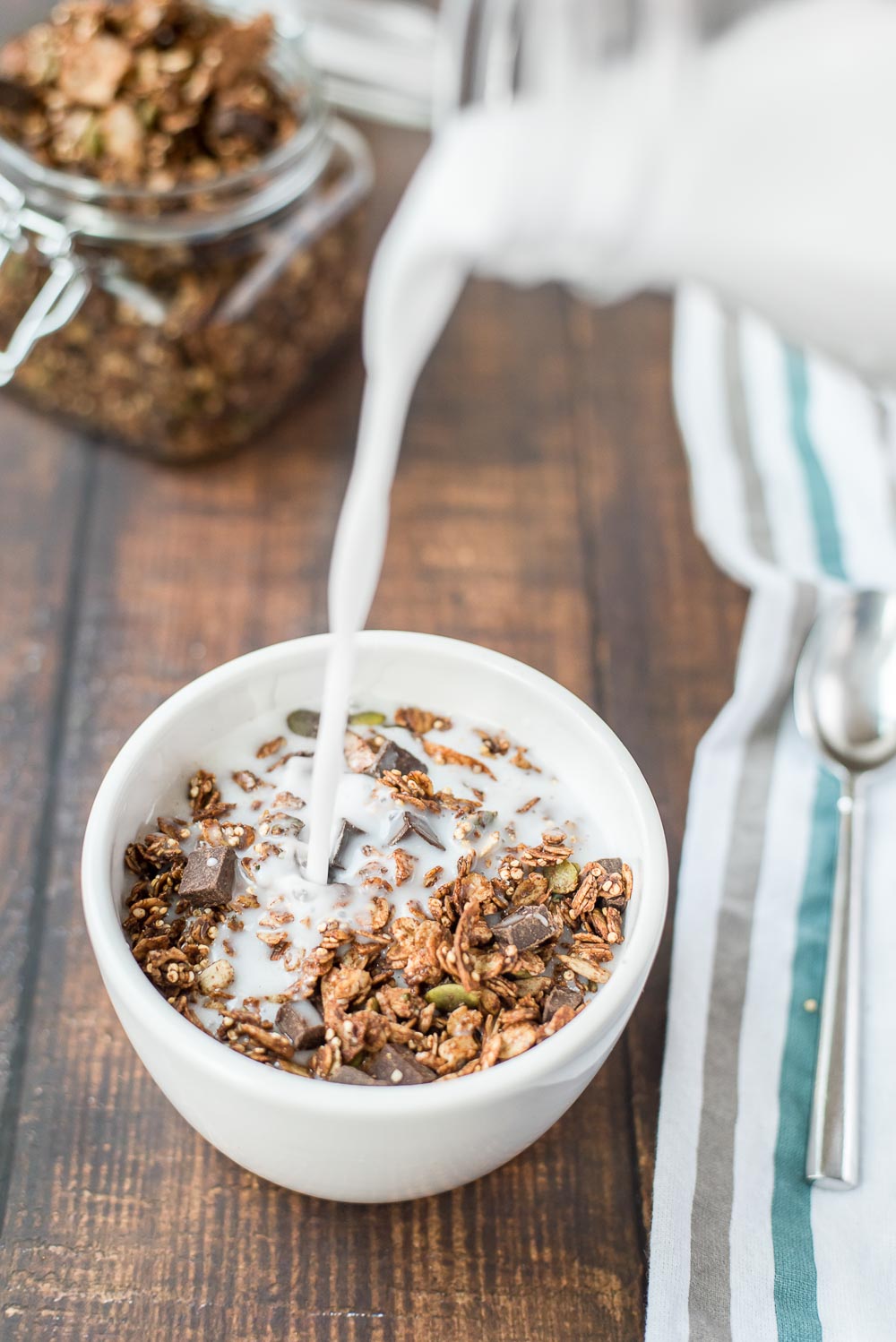 Forget the brands at the store! This Gluten Free Dark Chocolate Granola is easy, delicious, and even more healthy!