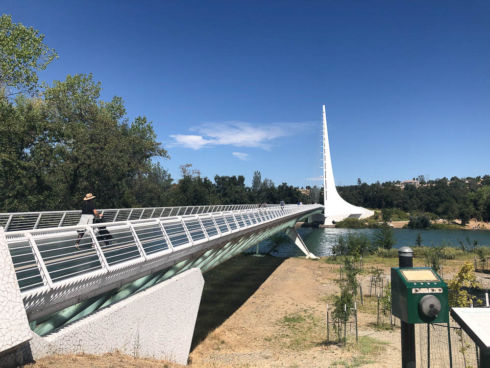 Every destination has its icons. This Sundial Bridge at Turtle Bay crosses the Sacramento River in the heart of Redding, California.