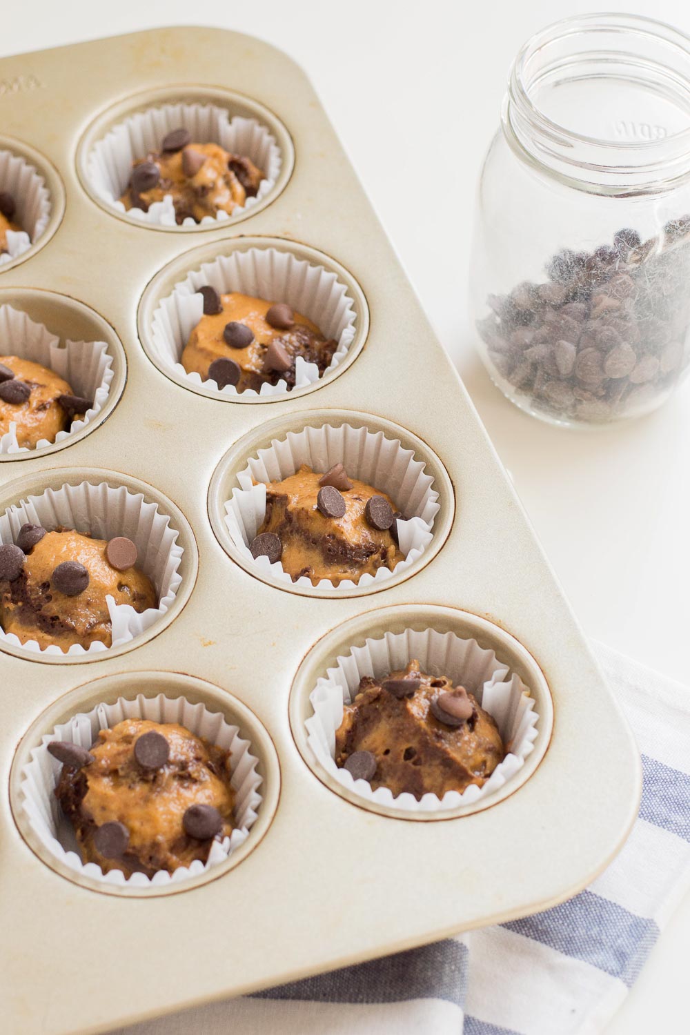These Double Chocolate Pumpkin Muffins are a great way to enjoy pumpkin spice season. The muffins are super easy to make and are ready in 30 minutes. Deliciously moist, chocolatey, and downright decadent which make this recipe the best chocolate pumpkin muffins.