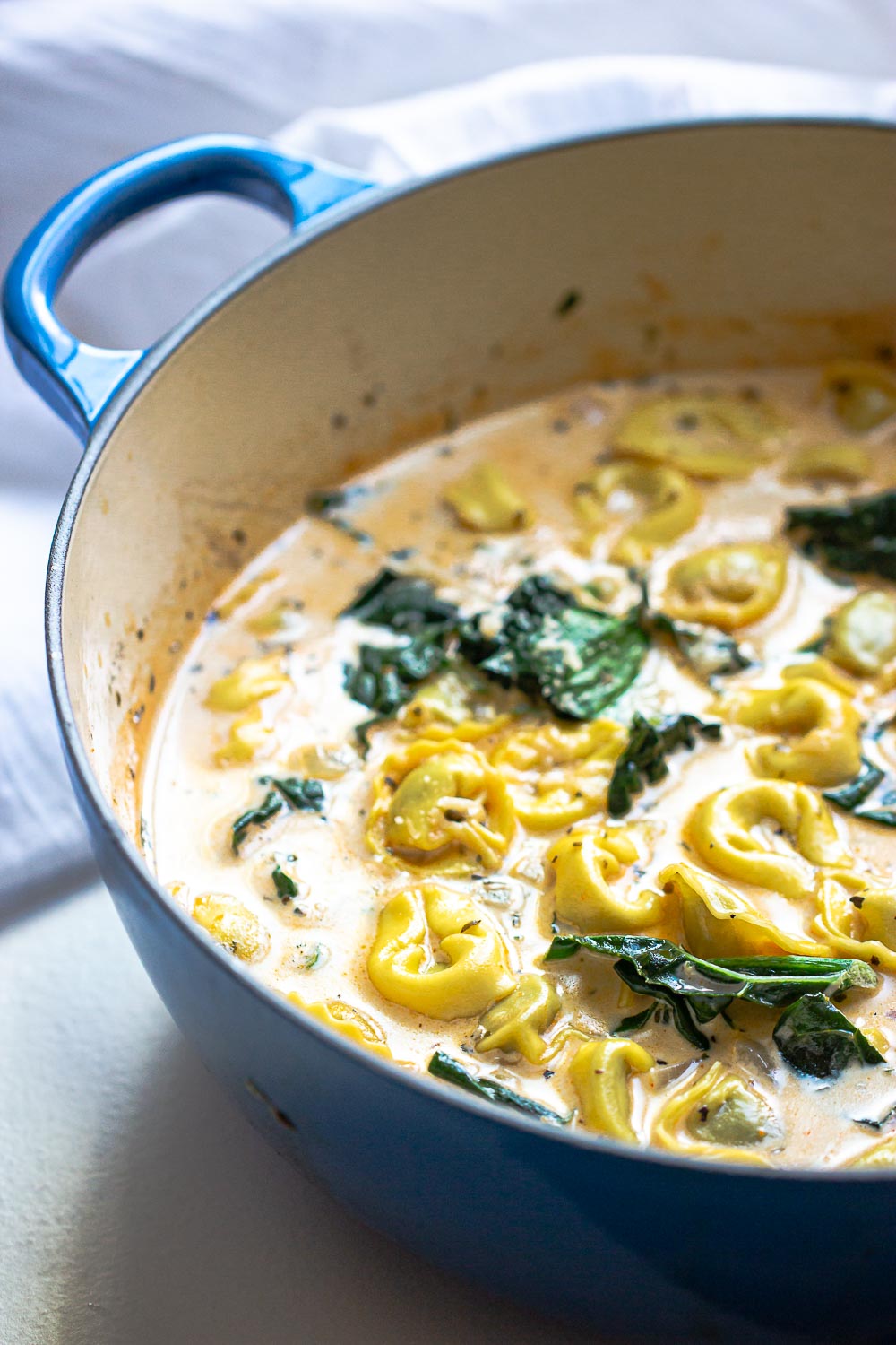 If you are looking for a comfort soup recipe, this is it. Sun-dried Tomato Tortellini Soup. Garlic and Parmesan cheese make this creamy tomato soup special enough for a celebratory night at home. This creamy tomato tortellini soup is quick, easy to make, and comforting.