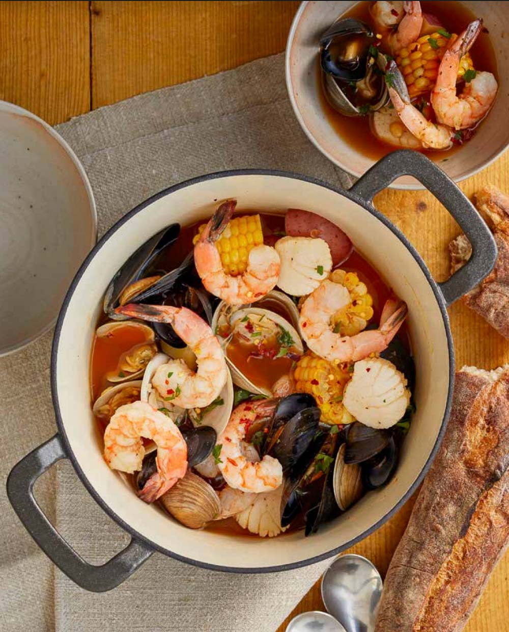 Zuppa Di Pesce or Fish Soup, whatever you call it, is a rustic seafood stew is simple, wholesome, and comforting. Get into your pajamas, put on your favorite show, and enjoy a bowl of this seasoned seafood stew.