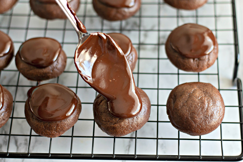 Chocolate Ganache Cookies make a delicious treat. Seriously fudgy, rich and the most decadent chocolate cookies. It’s what a chocaholic’s dreams are made of.