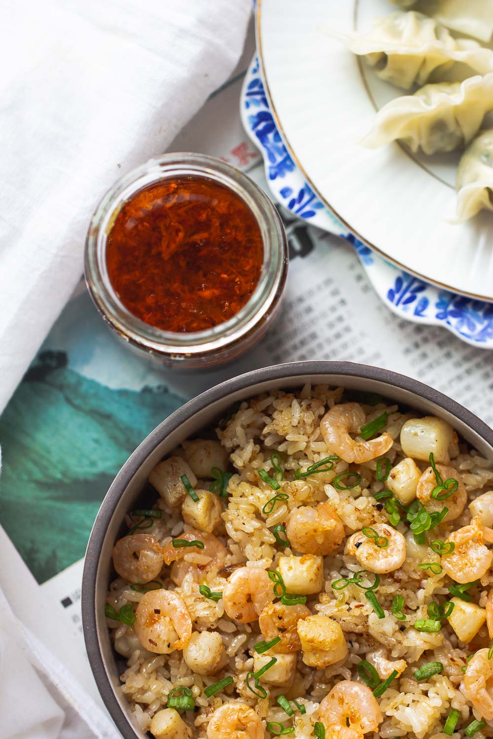 Scallop Fried Rice with homemade XO sauce is easy, authentic, and a crowd-pleaser every time. Add this to your Chinese Lunar New Year menu and may this dish usher in happiness and good fortune for you this new year!