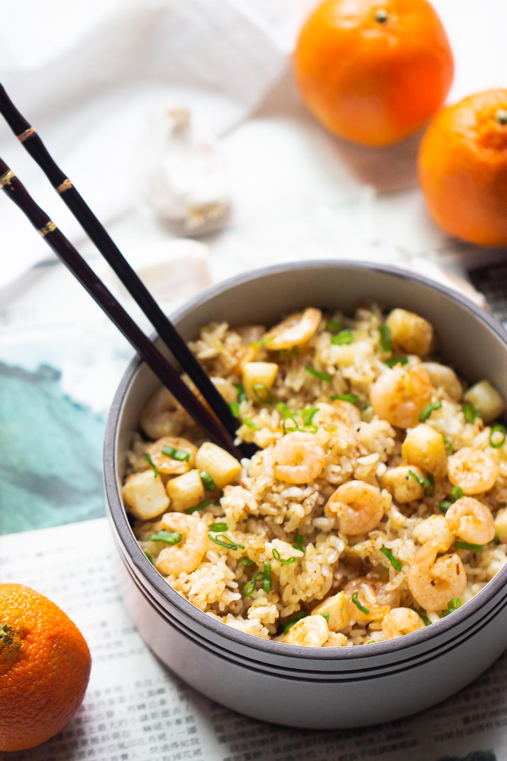 Easy, authentic scallop fried rice with homemade XO sauce. Add this to your Chinese Lunar New Year menu and may this dish usher in happiness and good fortune for you this new year!