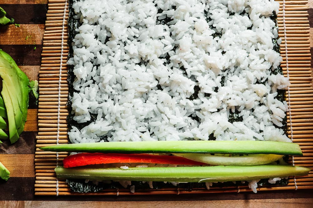 This easy vegan sushi recipe is the perfect recipe for a date night in! It’s easy, delicious, and can be made so many different fillings.