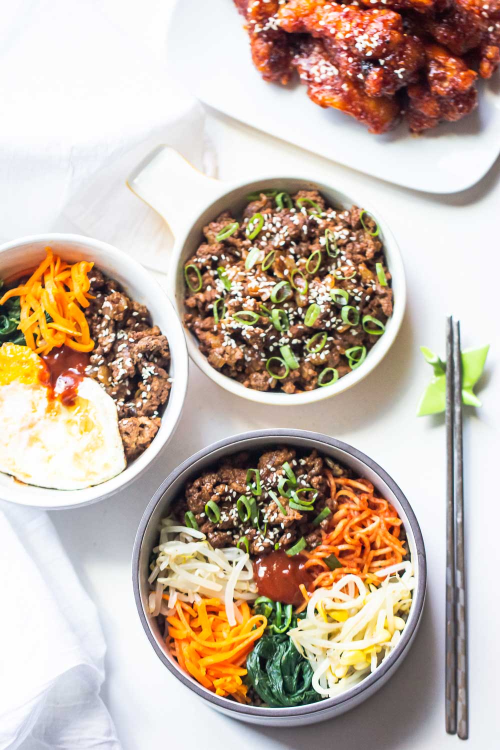 This Easy Ground Beef Bulgogi Recipe is the true definition of comfort in a bowl and will quickly find its way into your regular meal rotation. Add your favorite veggies on the side and a fried egg on top of a bed of rice for quick and easy bulgogi bowl. In short, this meal is your new BFF.