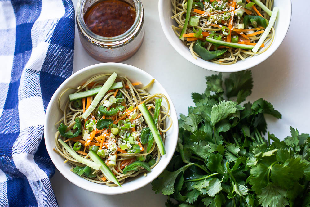 When life gives you instant ramen, turn it into Spicy Ramen Noodle Salad.  This 15-minute salad recipe uses very simple ingredients, including soybean oil. Soybean, you said? Yep, soybean oil. You’d be surprised how rich and delicious the end result is.  