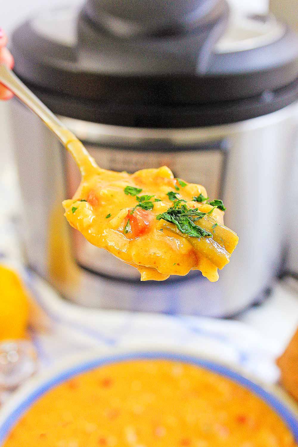 This Instant Pot Chicken Curry Soup could not be easier to throw together! A hearty and comforting meal that is full of flavor. Spice up your meal with restaurant-style curry without leaving the house!